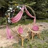 Backdrop rond goud + mauve doek