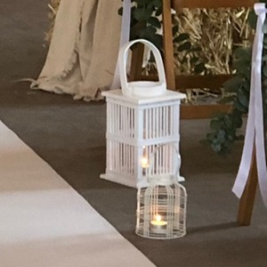 verzending Pijlpunt Kunstmatig Lantaarn wit huren - Brisked Styled Weddings