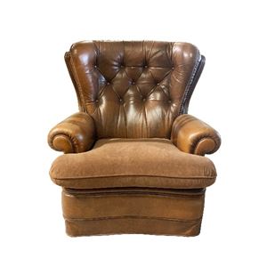 Stoel chesterfield bruin groot